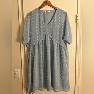 V-Neck Babydoll Dress